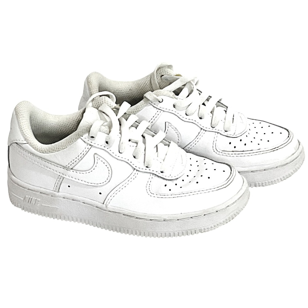 Nike DH 2925-111 triple white‎ Force 1 low leather preschool size 11 child kids